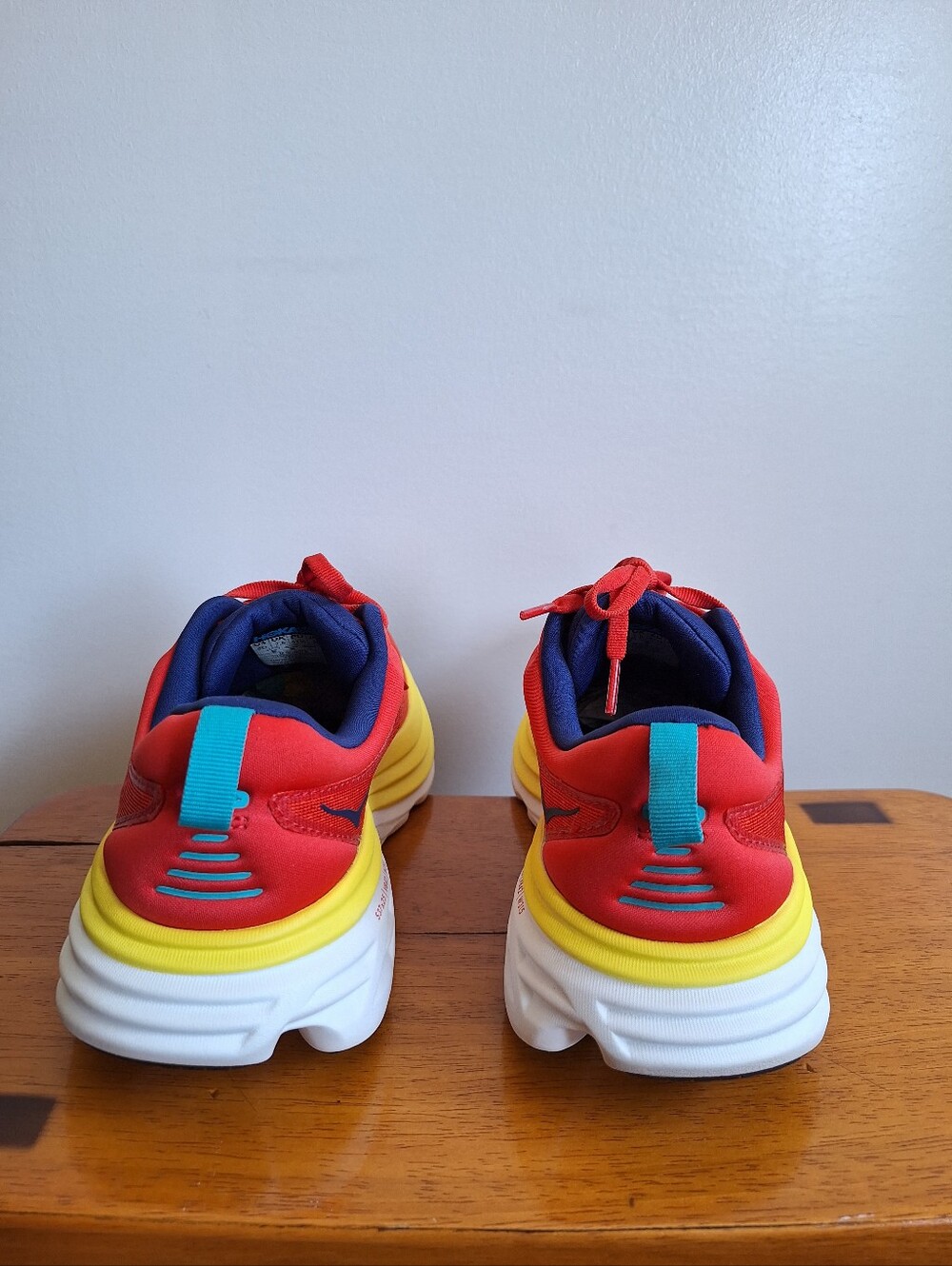 HOKA Bondi 8 Men's Red & Yellow  Size 8D - Picture 2 of 12